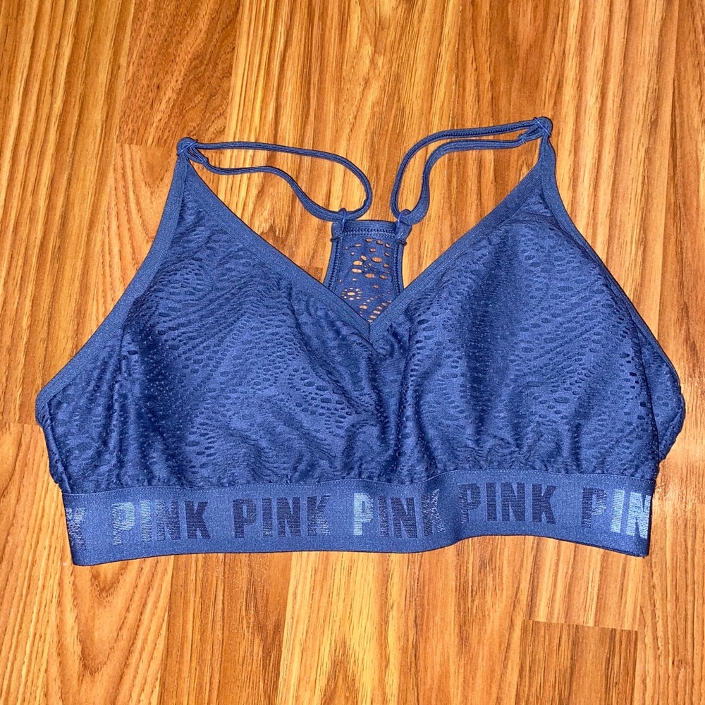 Pink sports bra